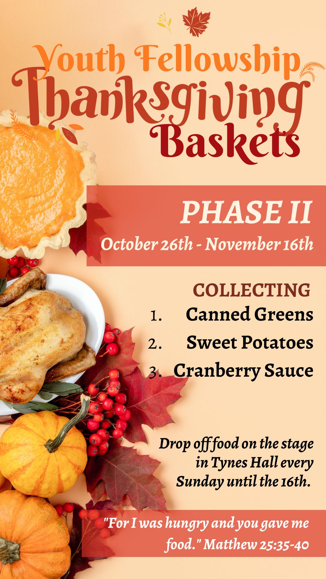 Fall background with announcement